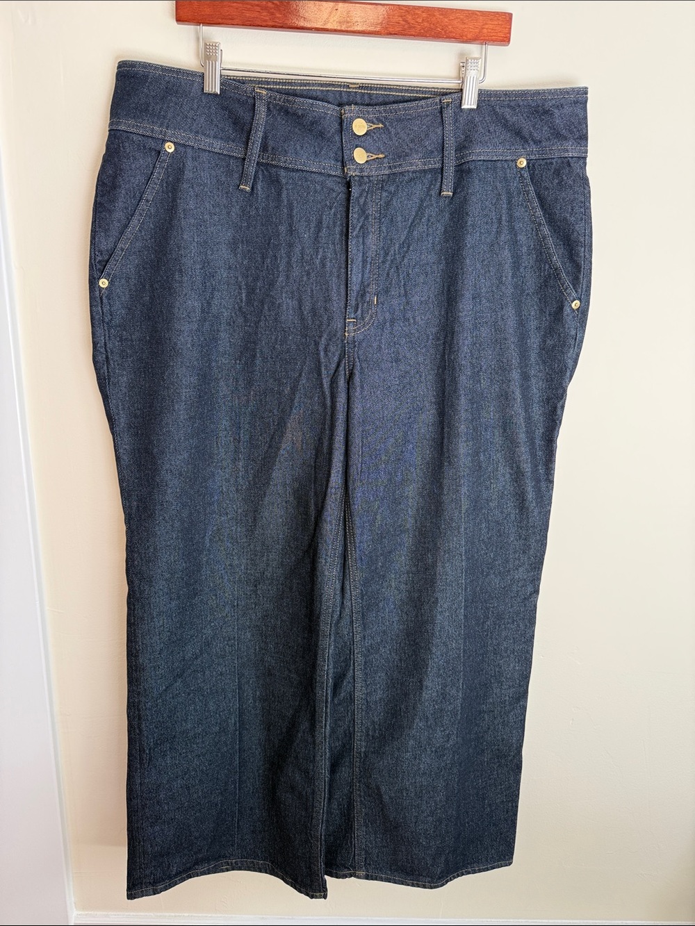 🐝NWOT🐝 J. Crew Dark Blue STRETCHY Wide-Leg Jeans
